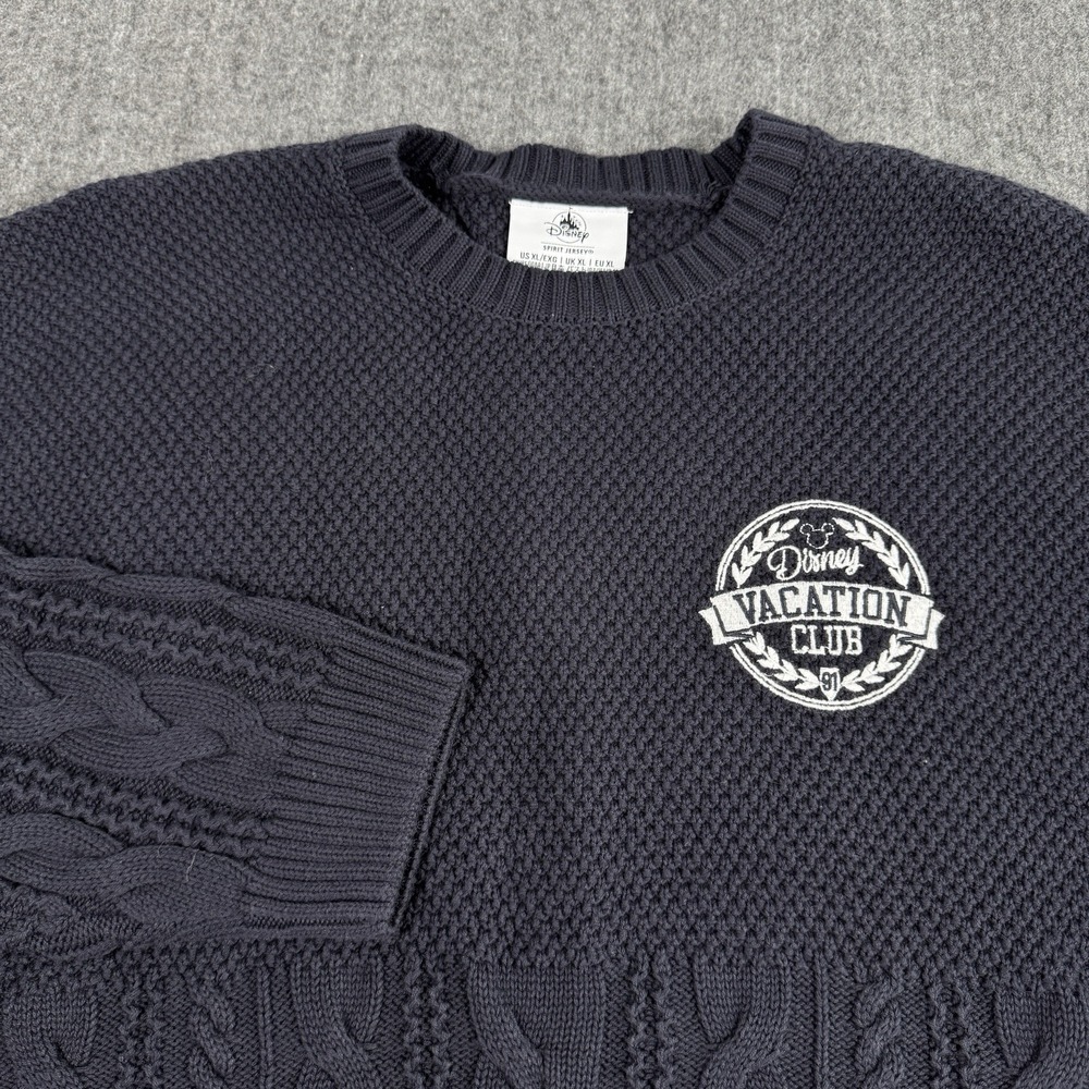 NWT Disney Vacation Club Member Spirit Jersey XL Cable Knit Sweater DVC
